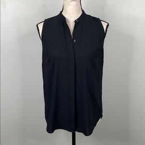 Ann Taylor black sleeveless high neck blouse - XS